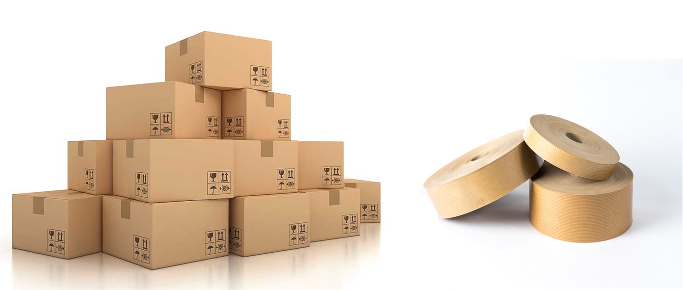 Cardboard box and gummed paper tape: the perfect couple in packaging